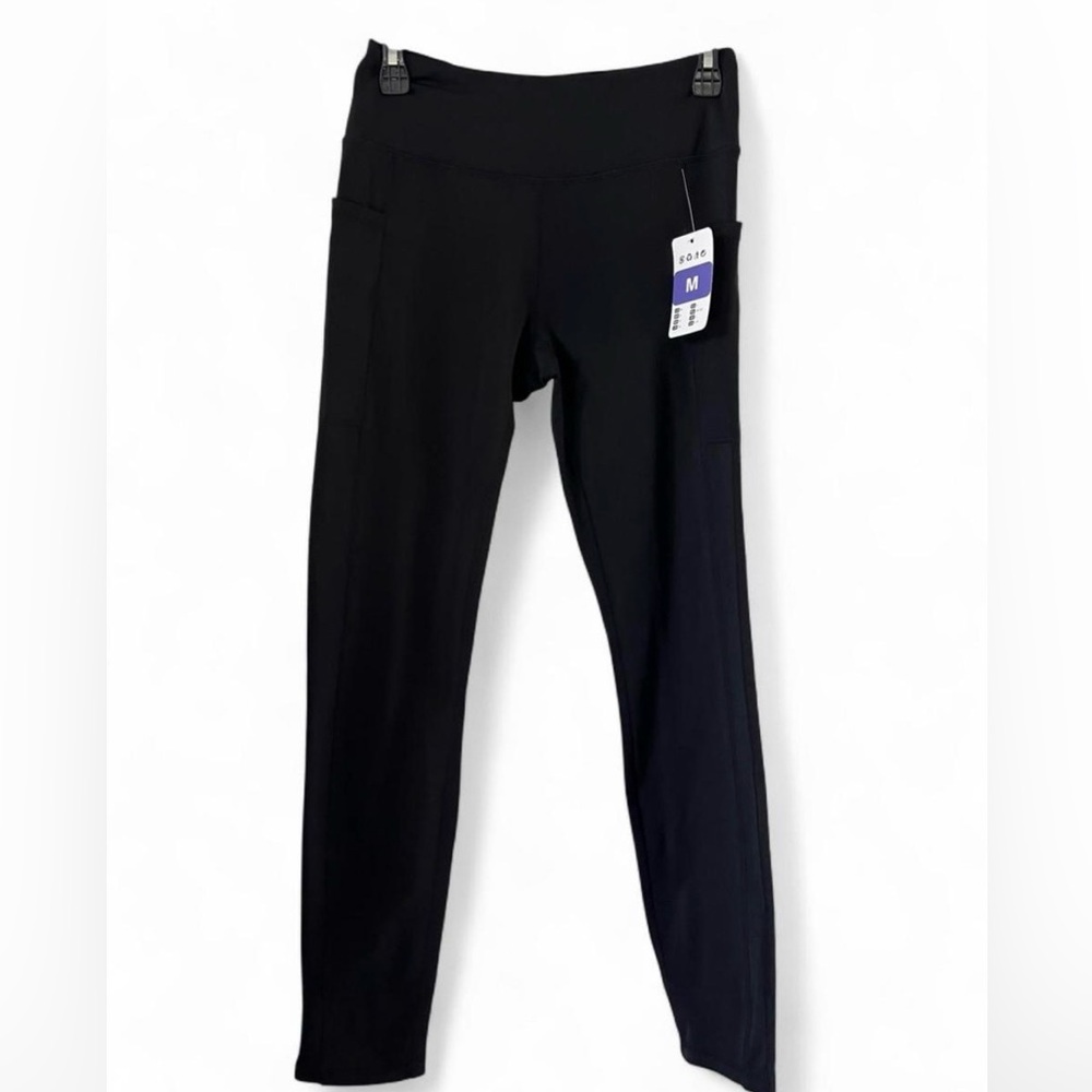 NWT High waist black leggings, medium